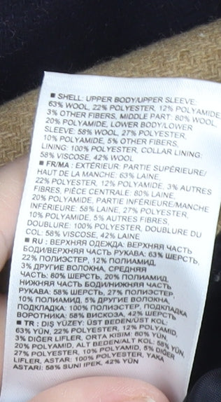 Gap Women's XS Black Pink Beige Wool Jacket