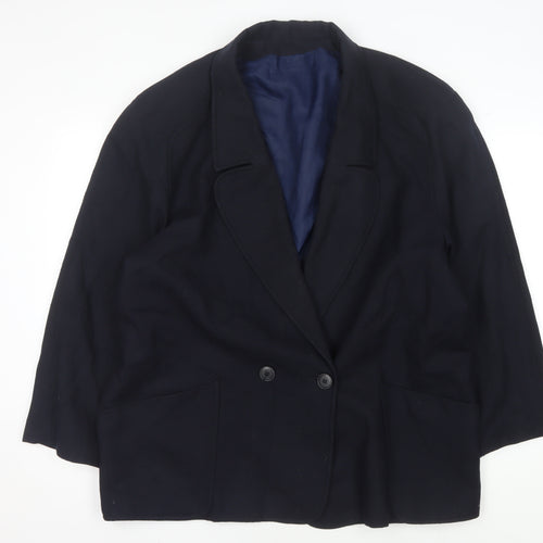 Max Pierre Men's Black Wool Blazer Size 46