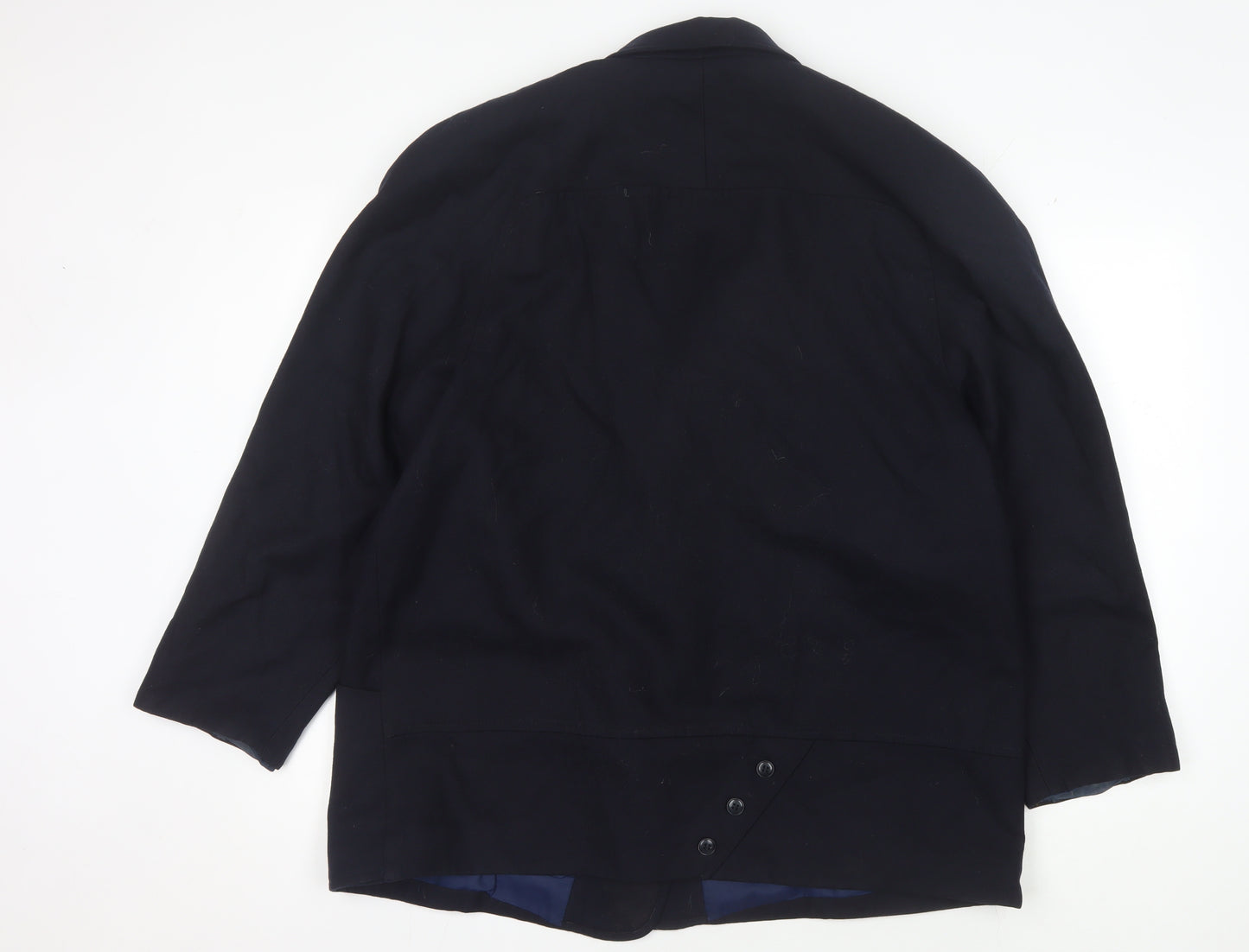 Max Pierre Men's Black Wool Blazer Size 46