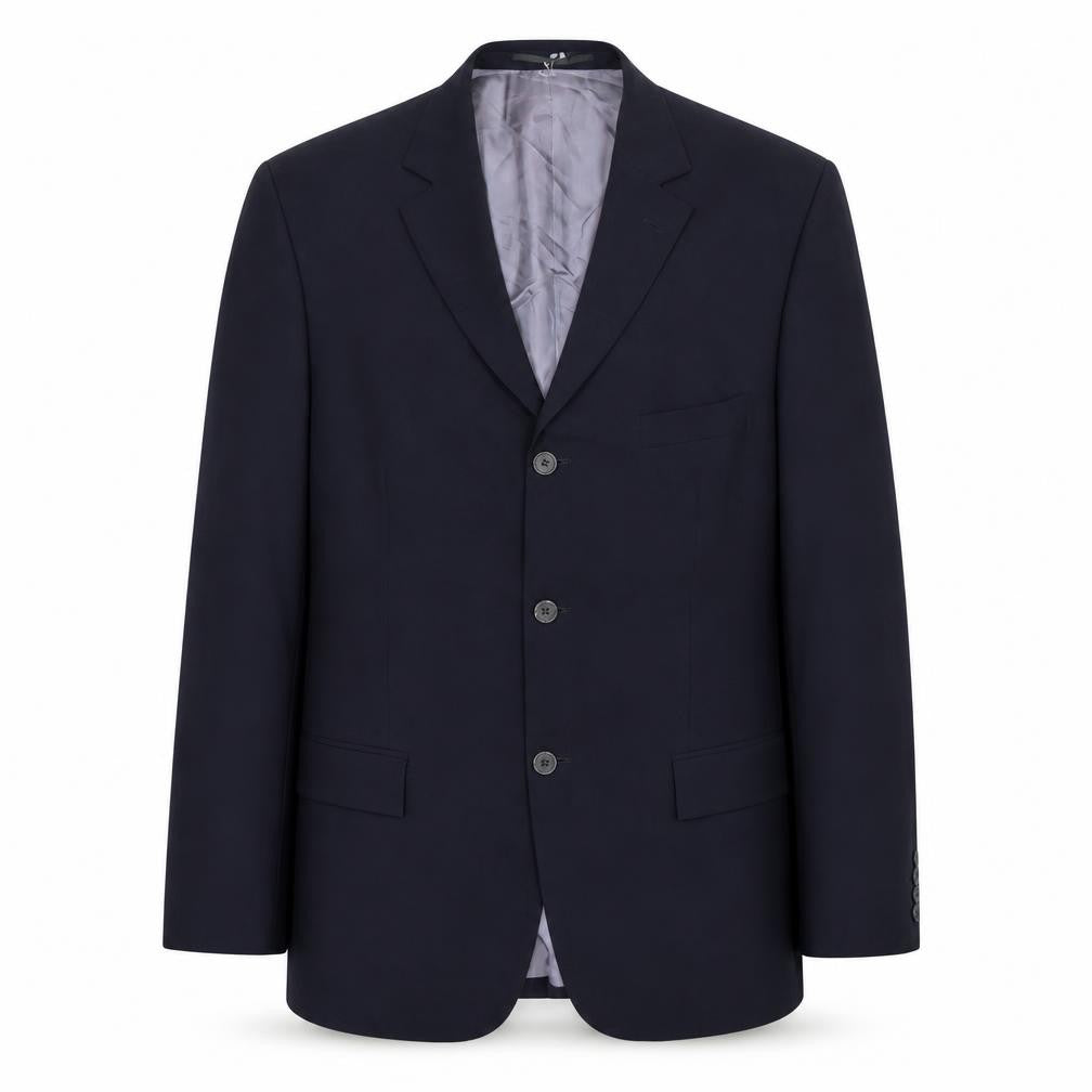 Front view of Code Men's Blue Blazer, size 42R, Three-Button