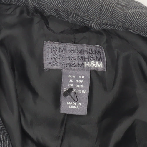 H&M Women's Grey Blazer, Size 20, Casual Workwear