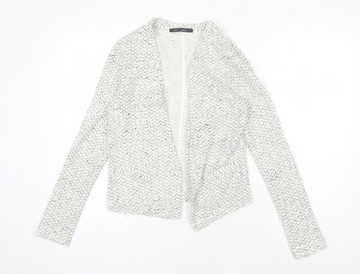 Next Women's White Cardigan Sequin Accent Size 8