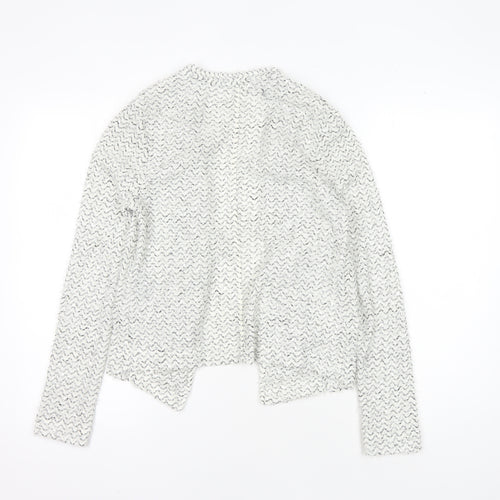 Next Women's White Cardigan Sequin Accent Size 8