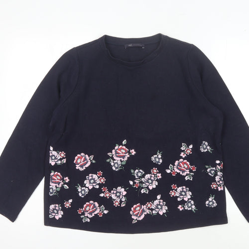 Marks and Spencer Women's Blue Floral Top UK 14