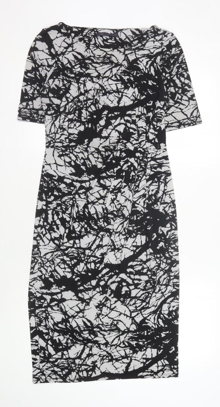 Marks and Spencer Women's Black Long Bodycon Dress - Size 10