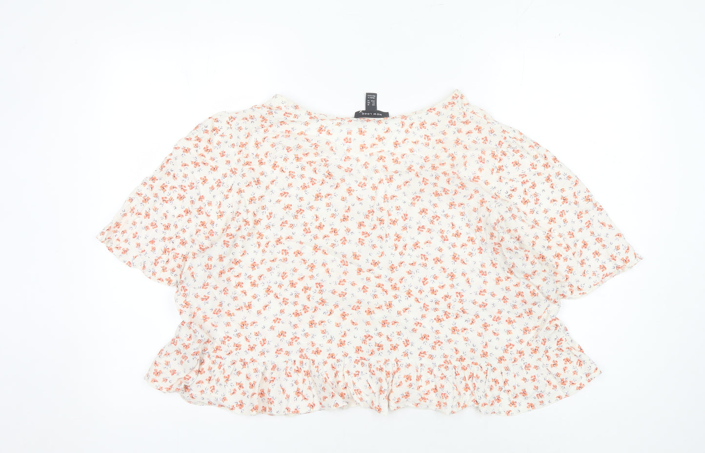 New Look Women's Floral Cropped Blouse, Size 18