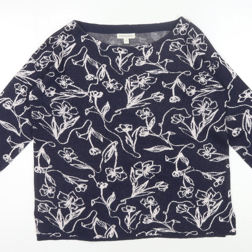 Monsoon Women's Blue Floral Pullover, M