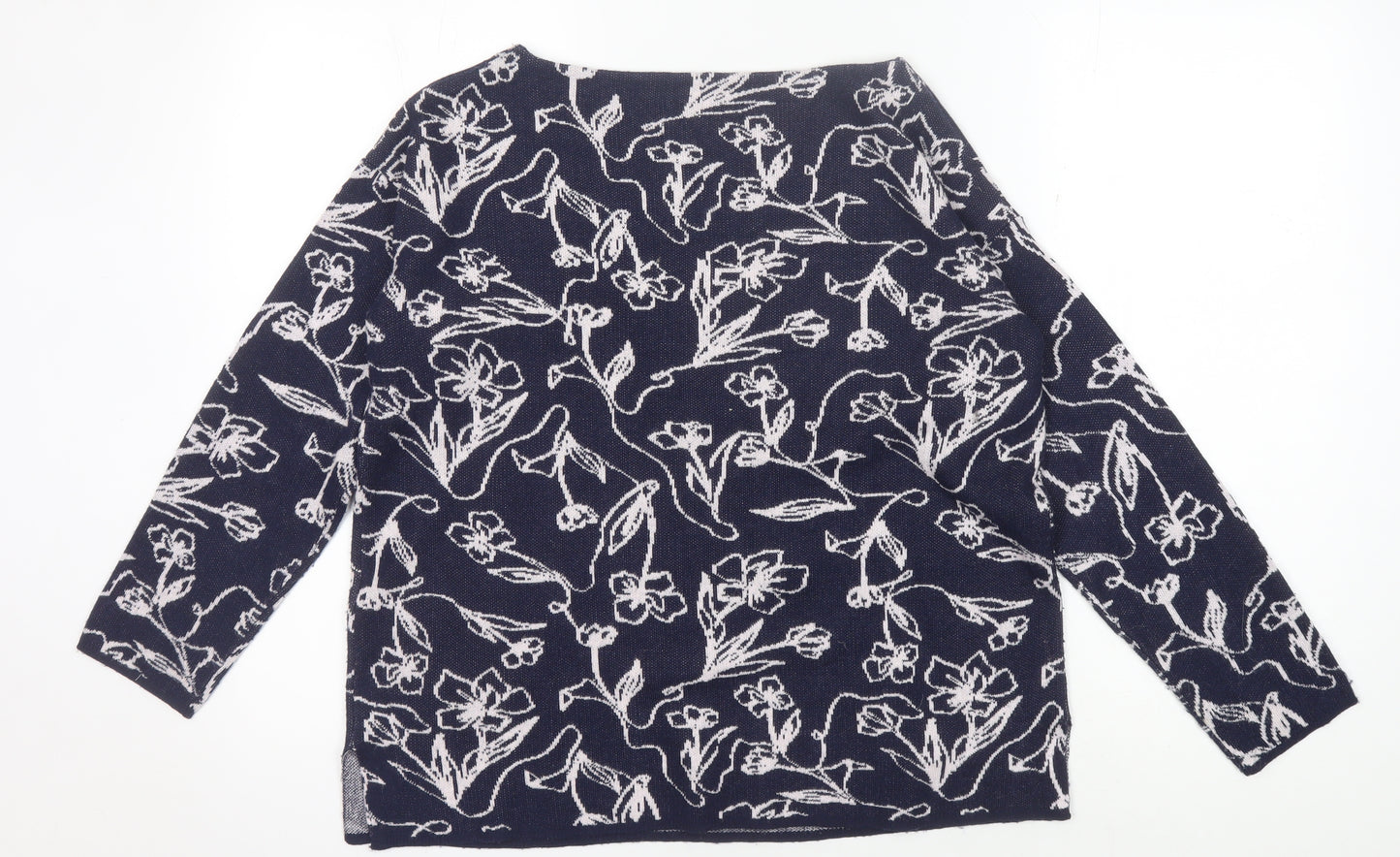 Monsoon Women's Blue Floral Pullover, M