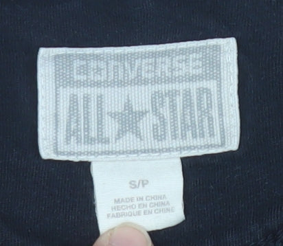 Converse Men's Black S Sweatshirt Pullover Logo