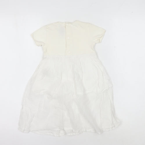 Kenzo Girls Ivory Fit & Flare Dress - 18 Months Casual Spring/Summer