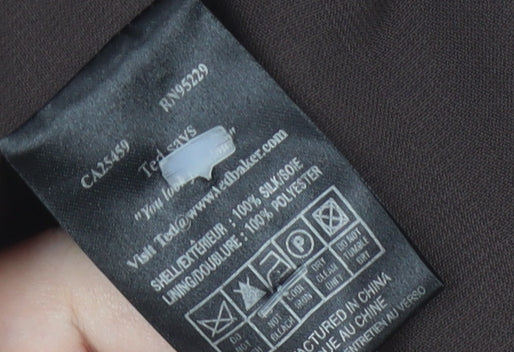 Ted Baker Women's Brown Silk Dress M