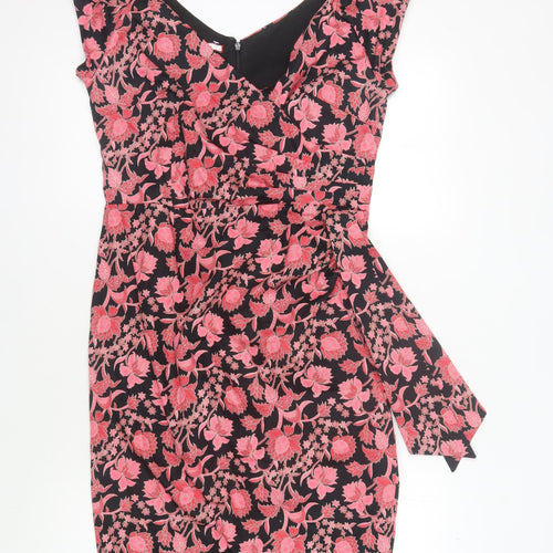 Joe Browns Women's Black Floral Bodycon Dress Size 12