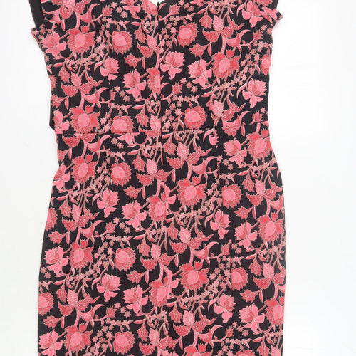 Joe Browns Women's Black Floral Bodycon Dress Size 12