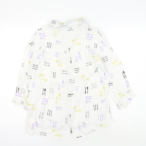 White Stuff Women's White Collared Blouse Size 10