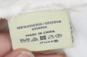 Ralph Lauren Women's Ivory Ruffled Blouse M