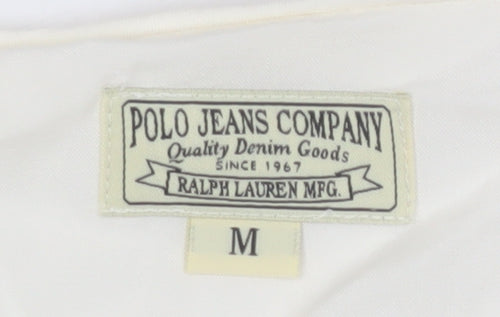 Ralph Lauren Women's Ivory Ruffled Blouse M