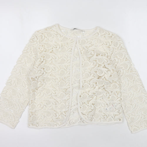 BHS Women's Ivory Lace Jacket, Size 10, Casual/Party