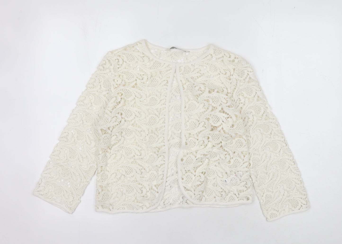 BHS Women's Ivory Lace Jacket, Size 10, Casual/Party