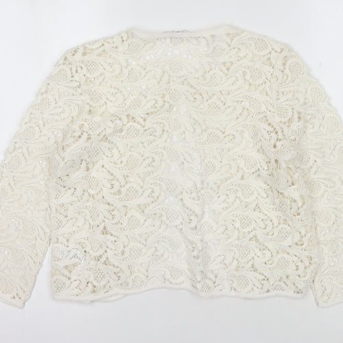 BHS Women's Ivory Lace Jacket, Size 10, Casual/Party