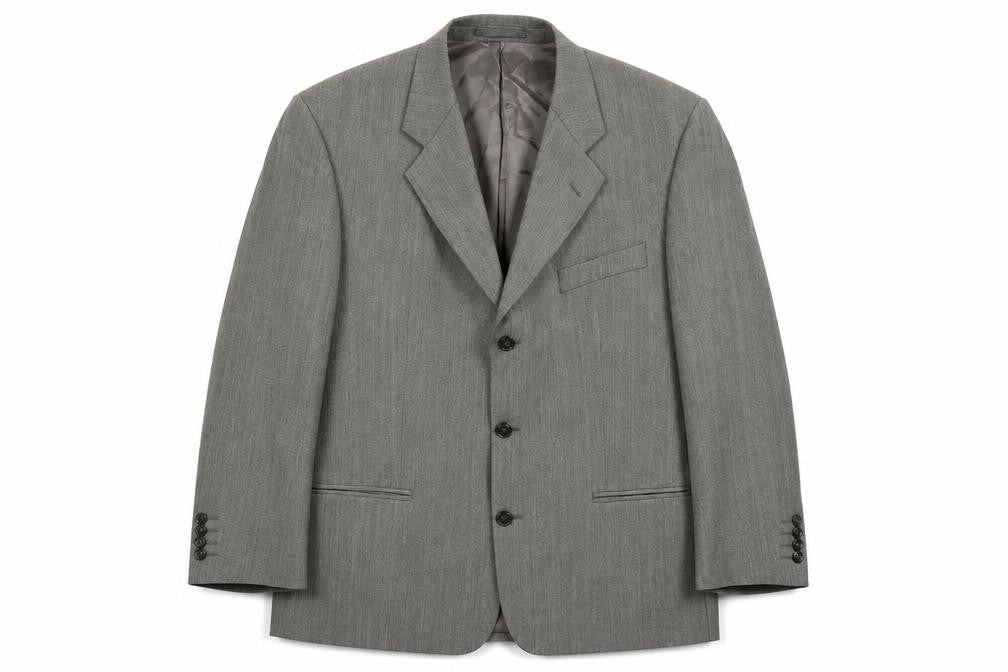 Front view of Savoy Taylors Guild Men's Grey Classic Blazer Jacket 42S