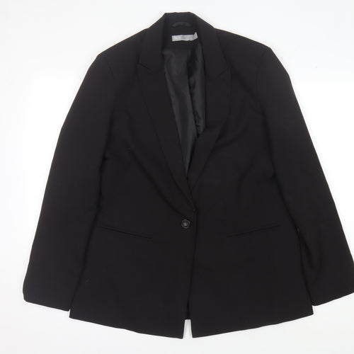 ASOS Women's Black Blazer, Size 12, Regular Fit, Notch Lapel