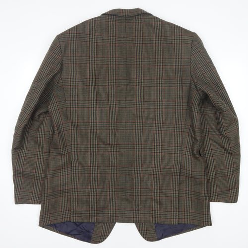 Debenhams Men's Brown Plaid Wool Blazer 44 REG