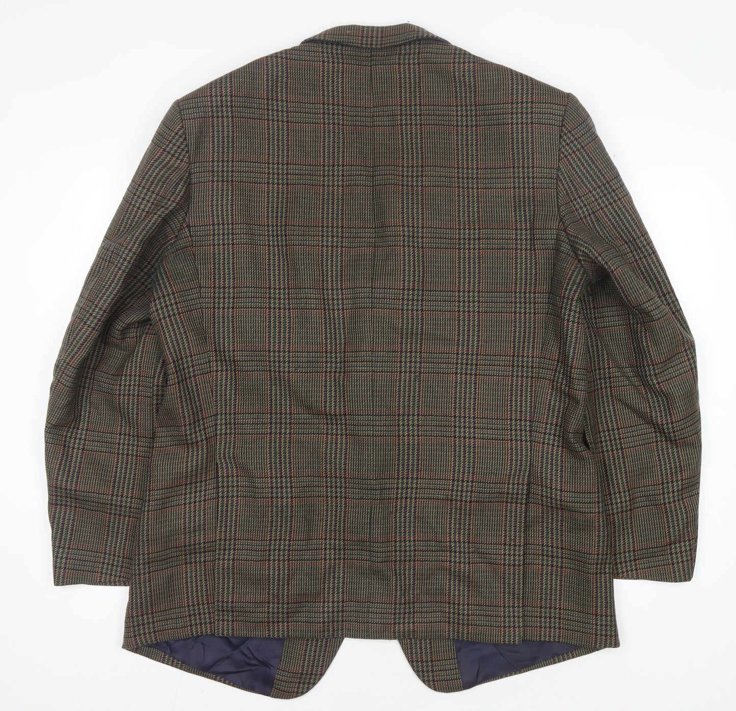 Debenhams Men's Brown Plaid Wool Blazer 44 REG