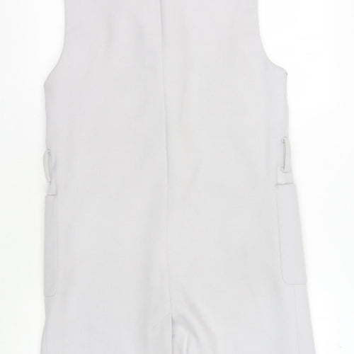 Topshop Women's White Long Waistcoat Size 8
