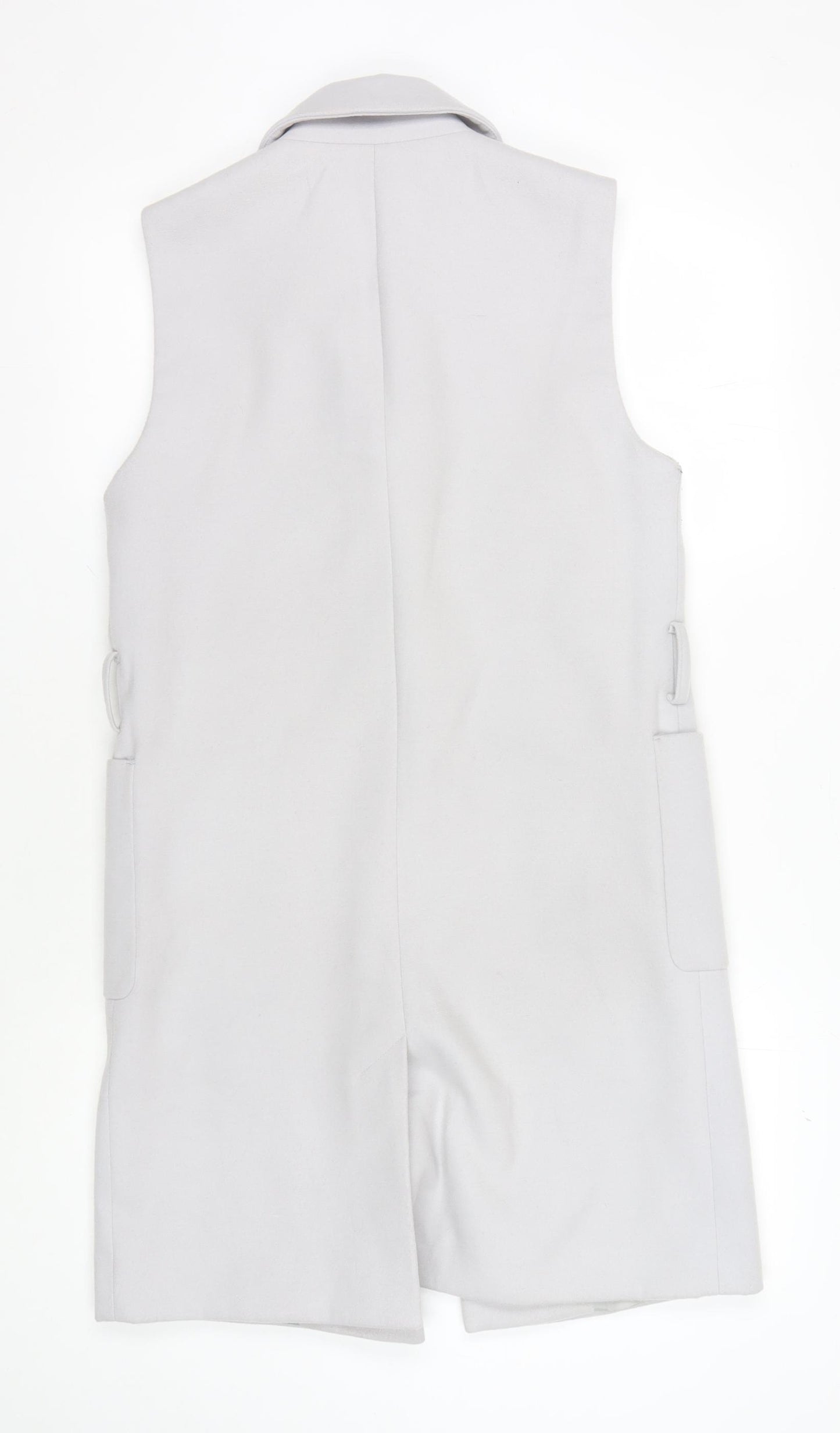 Topshop Women's White Long Waistcoat Size 8