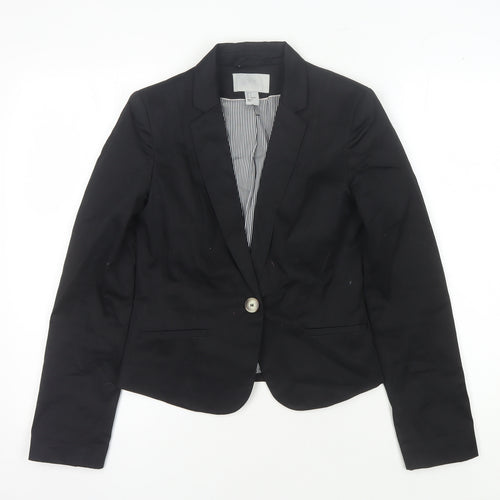 H&M Women's Black Suit Jacket Size 6