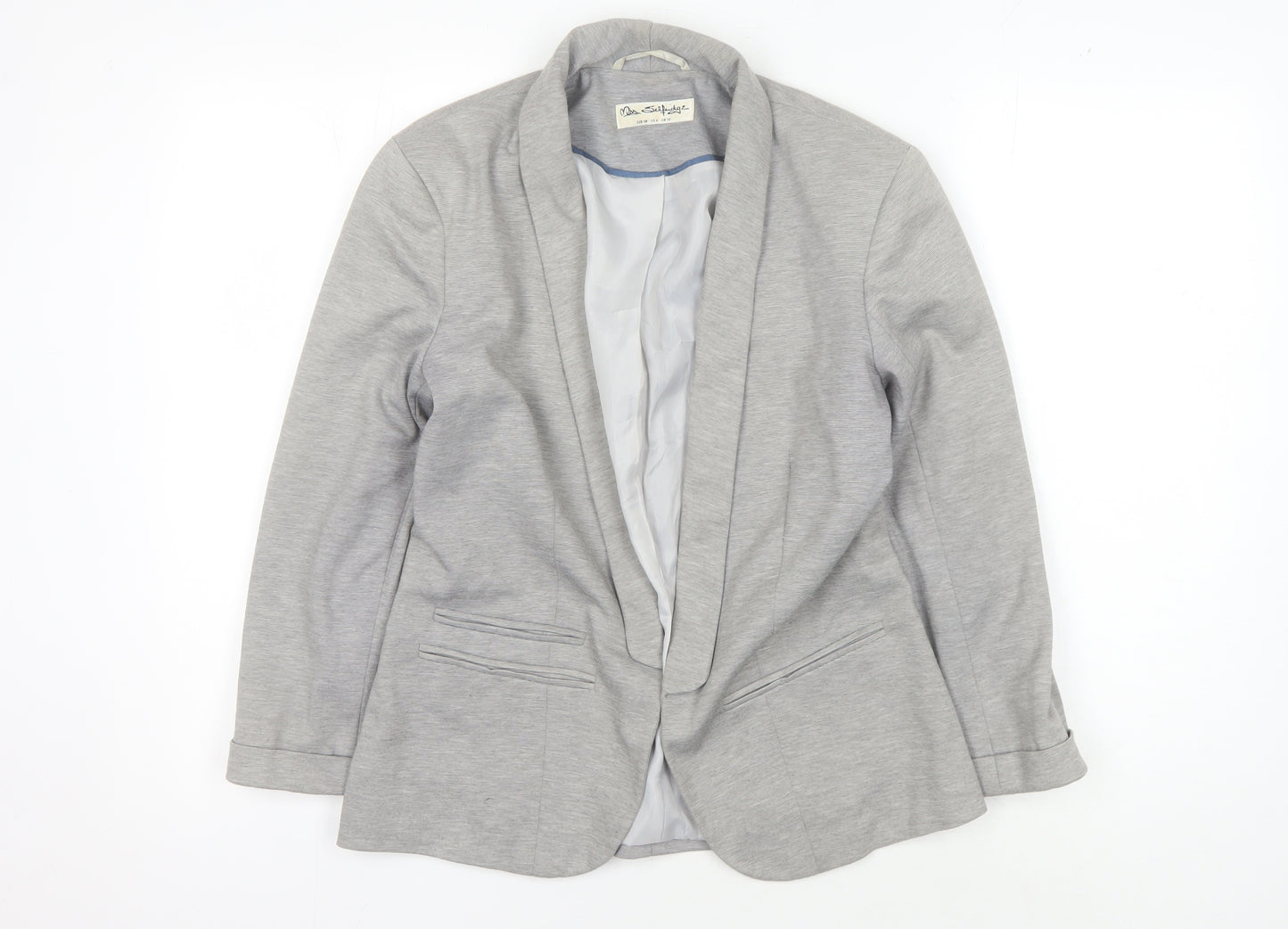 Miss Selfridge Women's Grey Blazer - Size 10