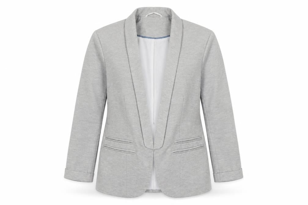 Front view of Miss Selfridge Women's Grey Blazer -, size 10