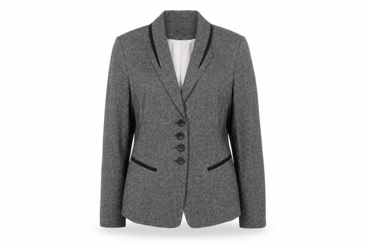 Front view of Next Women's Grey Blazer, size 12