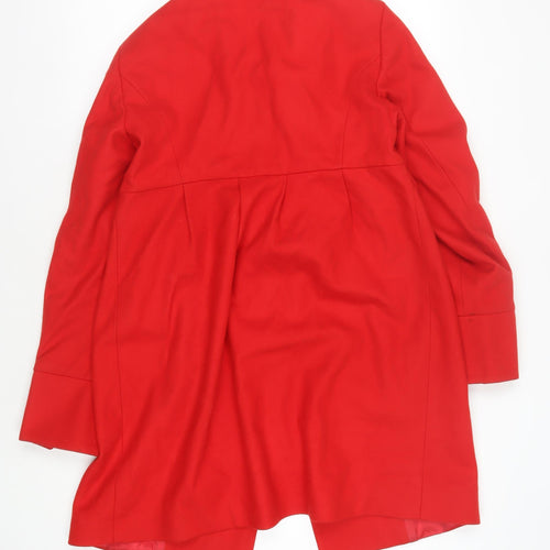 French Connection Women's Red Wool Pea Coat Size 10