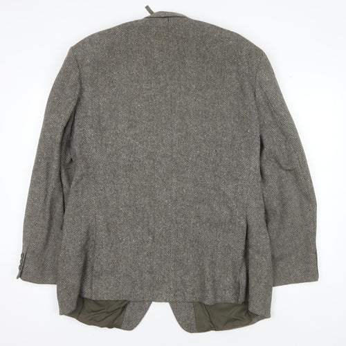 St Michael Men's Green Tweed Blazer,44R Herringbone