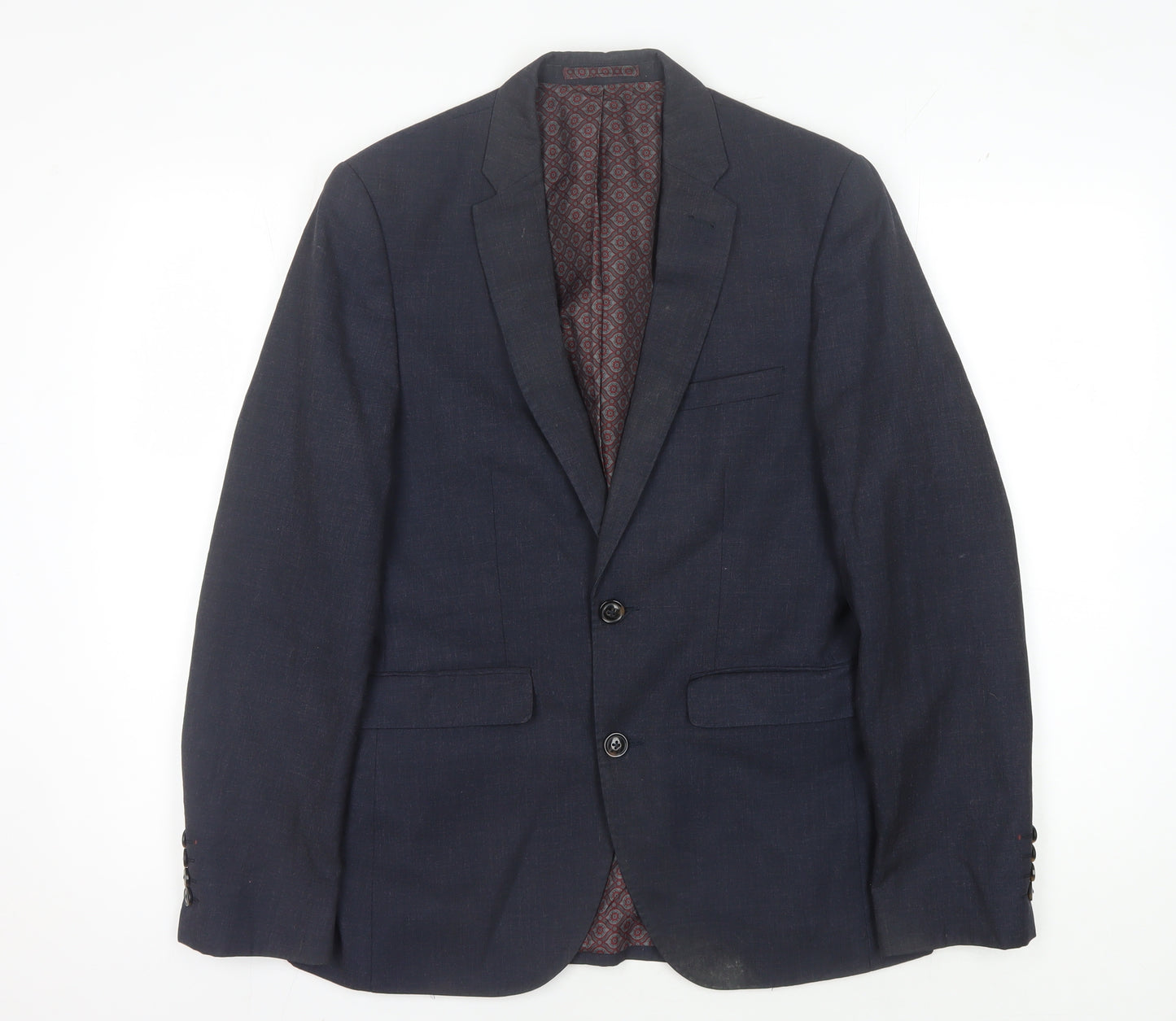 Burton Menswear Navy Slim Fit Blazer 36R