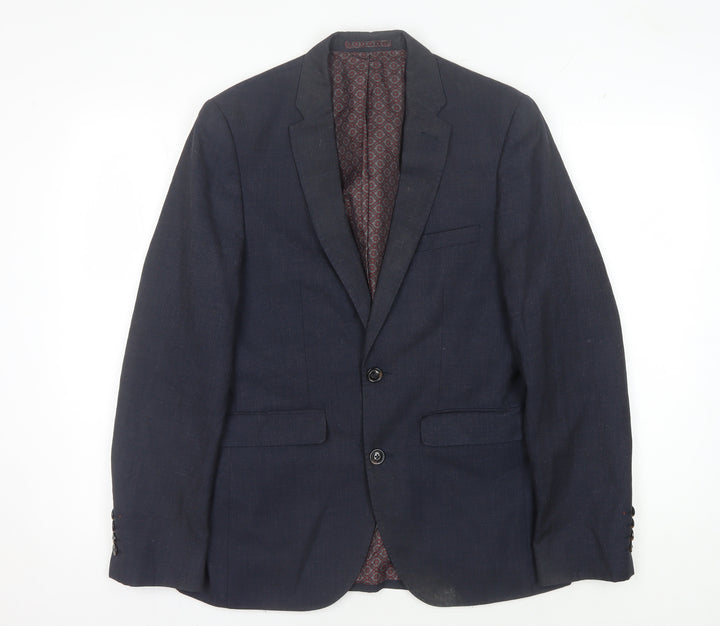 Burton Menswear Navy Slim Fit Blazer 36R