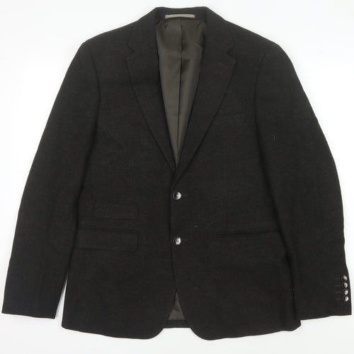 Moss Bros Men's Brown Wool Blazer 40R Slim Fit