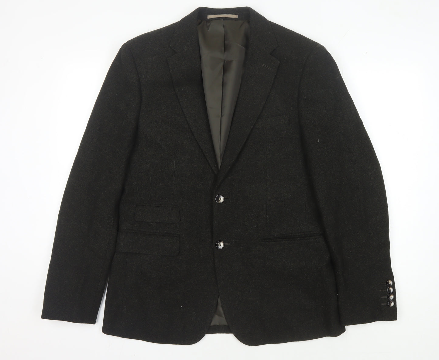 Moss Bros Men's Brown Wool Blazer 40R Slim Fit