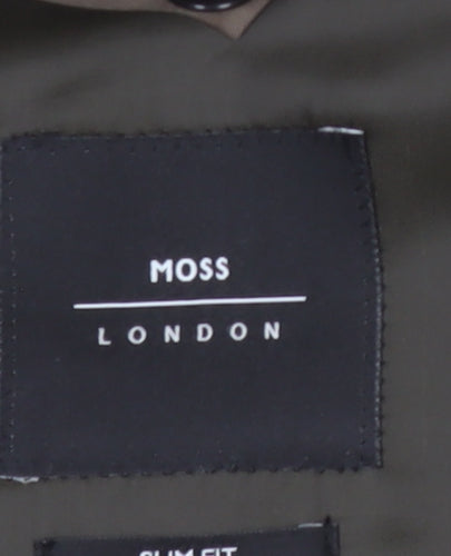 Moss Bros Men's Brown Wool Blazer 40R Slim Fit