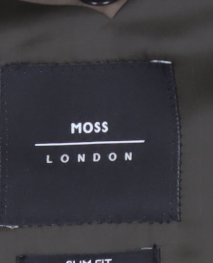 Moss Bros Men's Brown Wool Blazer 40R Slim Fit