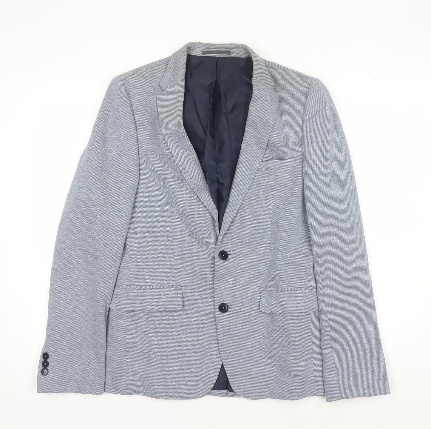 Burton Menswear Blue Check Blazer Men 36R
