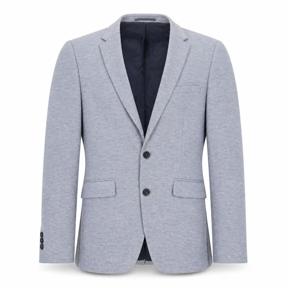 Front view of Burton Menswear Blue Check Blazer Men 36R