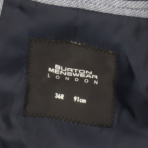Burton Menswear Blue Check Blazer Men 36R