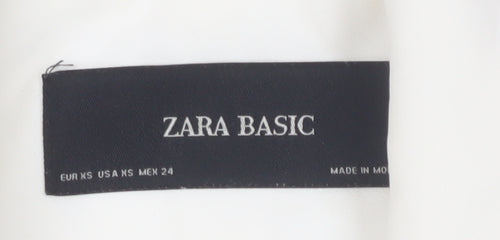 Zara Basic Women's Ivory Waistcoat with Button Accents