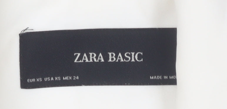 Zara Basic Women's Ivory Waistcoat with Button Accents