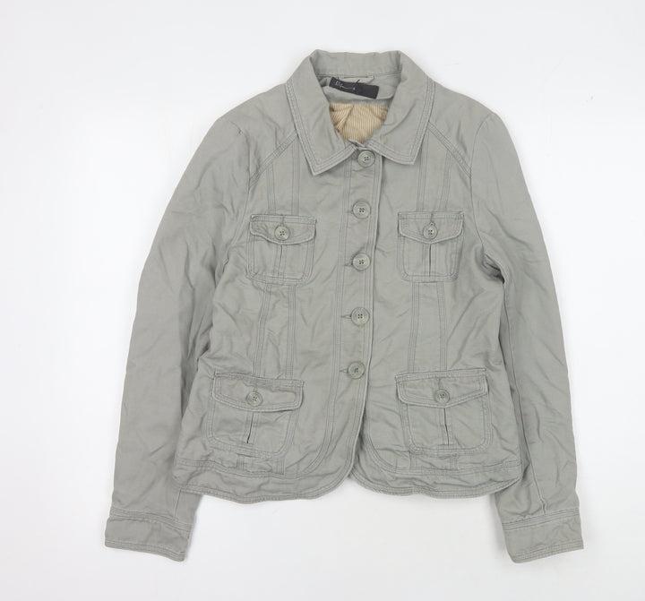 BHS Women's Grey Casual Jacket - Size 10