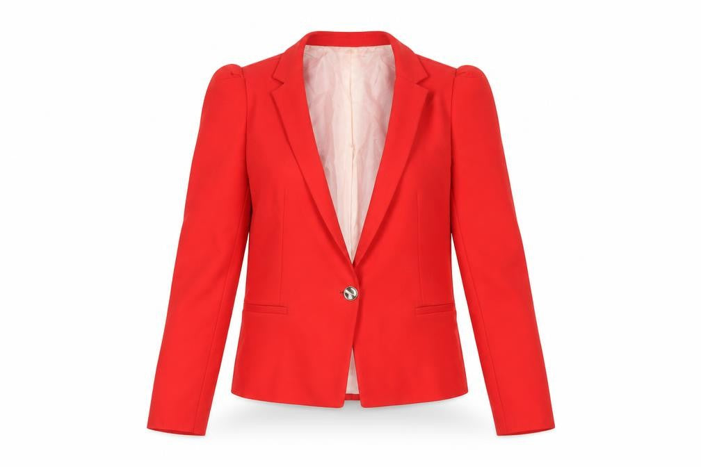 Zara Basic Women's Red Blazer - Size S - Slim Fit