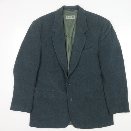 John Slim Men's Grey Herringbone Blazer, Size 40