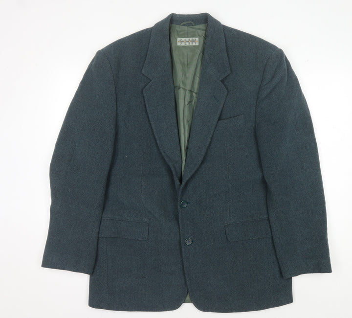 John Slim Men's Grey Herringbone Blazer, Size 40